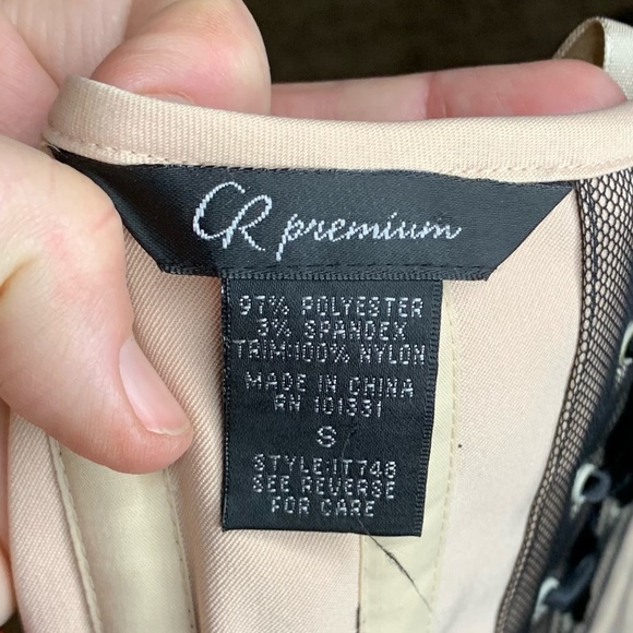 C R Premium Bustier corset lace up Sexy Burlesque lingerie style small medium - Picture 11 of 14